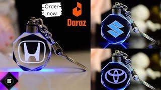 Honda||Toyota||Suzuki Car Logo Key Chains With  Colorful Light||#daraz.pk||Shopping with Shopmine