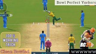 Yorker Ball Wicket Taking Trick  | Real Cricket 24 Bowling Tips | RC24