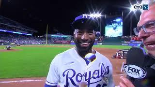 Goodwin receives cold welcome from teammates after his first win with Royals