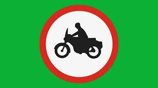 Free Animated Traffic Signs | Green Screen Background