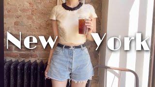 New York vlog of going to a cute home goods shop and a bakery cafe and a vintage record store