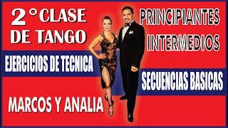 2 CLASE DE TANGO PARA PRINCIPIANTES/ INTERMEDIOS - TÉCNICA  HOMBRES Y MUJERES PROF: MARCOS Y ANALIA