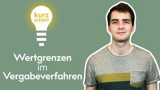 Wertgrenzen im Vergabeverfahren - Kurz erklärt #3 | B_I MEDIEN