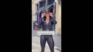 Muscular Catwoman on the street ALI ROMERO️