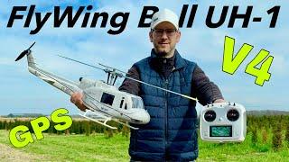 FlyWing Bell UH-1 Huey V4 GPS RTF helicopter | anyone can fly it | Full Review