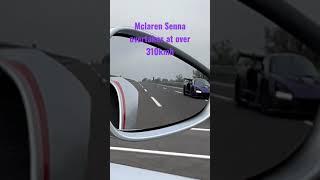 McLaren Senna overtakes Ford GT at over 310 kmh