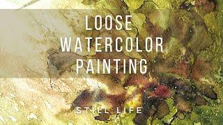 Loose watercolor painting from the plants  / How to art