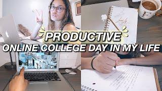 PRODUCTIVE ONLINE COLLEGE DAY IN MY LIFE: September goals, nespresso pods, homework, zoom class