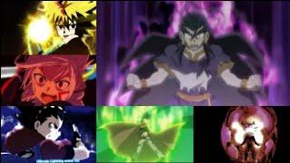 Rago vs free gingka kyoya kenta daigo lane shu valt Aiga(Alpha ball z S2 ep4)