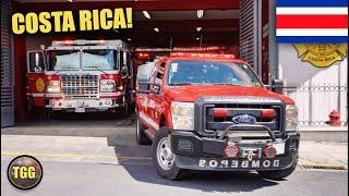 *MASSIVE TANKER!!* [Costa Rica] Full Fire Station Responding With Lights & Siren!