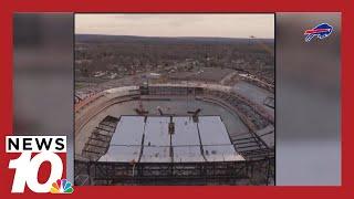 How will the snow-melt system at the new Bills stadium work?