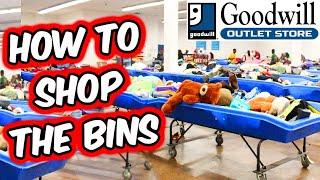 How To Shop The Bins | Tips for Shopping at The Goodwill Outlet | Thrift for Profit | Reselling