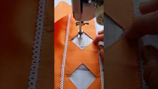 Sewing Tips And Tricks For Making This Beautifull Diamond Touch Design With Organza #Shorts