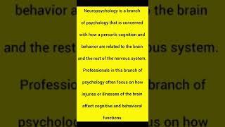 Neuropsychology