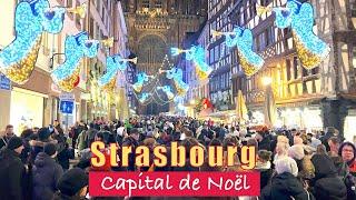 Strasbourg France  - Capital de Noël? - Strasbourg Christmas lights, Christmas markets [4K ]