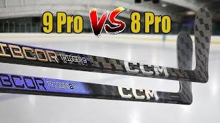 CCM Ribcor Trigger 9 Pro vs Trigger 8 Pro hockey stick review - Which stick is better ?