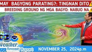 WEATHER UPDATE TODAY NOVEMBER 25, 2024p.m