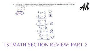 TSI MATH SECTION REVIEW: PART 2