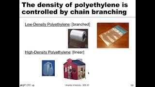 MSE 201 S21 Lecture 30 - Module 4 - Factors Influencing Polymer Crystallinity