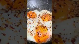 Cooking Spicy Sunny Side Up Egg #breakfast #cooking #egg #sunnysideup #food