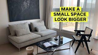 How To Make a Small Space Look BIGGER  studio apartments, small homes & tiny house