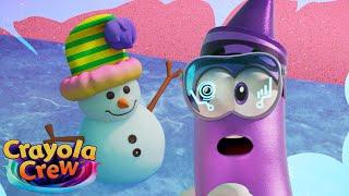 Making a Snowman out of Science! | Holiday Video | Crayola Crew | Fun Imagination Cartoons for Kids