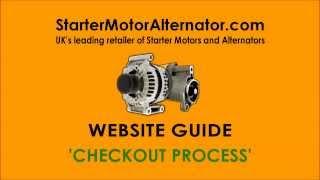 Starter Motor Alternator - Website Checkout Process