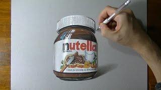 REALISTIC DRAWING: the only Nutella that doesn't disappear the blink of an eye 