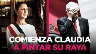 Comienza Claudia a pintar su raya