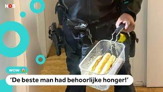 Politie betrapt hongerige inbreker die frikandellen bakt