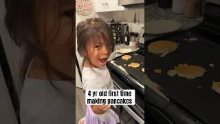 How’d she do?? #dad #parenting #cooking #breakfast #pancake #shorts #daughter