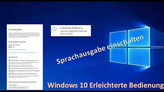 Windows 10 Sprachausgabe in Betrieb setzen.