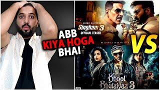 Singham 3 vs BB3 Shocking CONTROVERSY Start | Singham 3 Teaser | Bhool Bhulaiyaa 3 Release Date