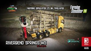 Riverbend Springs/#5/WInter Forestry/Planting Trees/Selling Silage/Cultivating/FS25 4K Timelapse