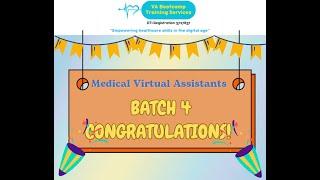 BATCH 4 Congratulations! #medicalvirtualassistants #healthcareprofessionals #remotework #internship