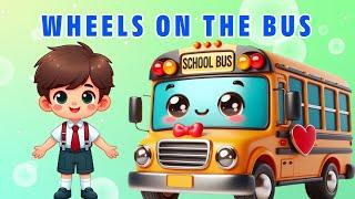 Toddler Song Poem - Wheels On The Bus || Super Simple Songs || Nursery Rhyme - Kids Dance