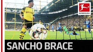 Jadon Sancho Unstoppable - 2 Goals and New Records for Dortmund’s Young Gun