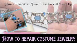 How to Repair Costume Jewelry - Harvesting, Glueing Stones, Paint Touch Up