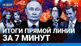 Прямая линия с Путиным за 7 минут: экономика, СВО, Курск, критика ФСБ и Набиуллиной, а также анекдот