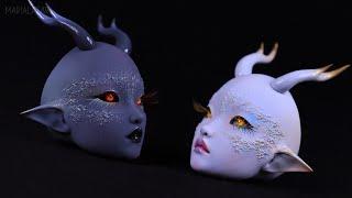 Painting my Dragon Art Dolls: Light or Darkness? / Sculpted OOAK / BJD Head