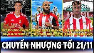 CHUYỂN NHƯỢNG TỐI 21/11 | JUVE BỔ SUNG SILVA, NEWCASTLE GIÀNH MBEUMO, CÁC ĐẠI GIA ANH THEO DÕI NICO