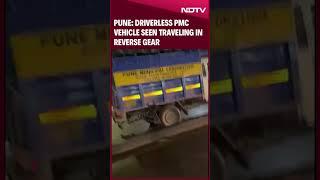 Driverless Pune Civic Body Truck Seen Moving In Reverse, Hits Divider