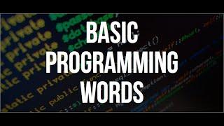 Programming Words You Should Know