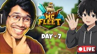 Playing in McFleet SERVER Minecraft | Day - 7 @NotGamerFleet  @AnshuBisht  #minecraftlive