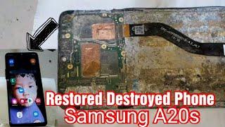 Restoring Samsung A20s Cracked || Destroyed Phone Restoration