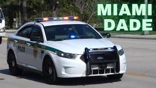 Miami Dade Police car responding to an emergency!