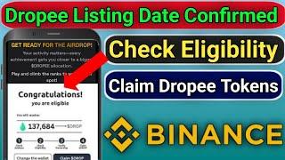 Dropee Airdrop Listing Date |Dropee Airdrop Eligibility Check |Dropee New Update |Dropee Token Price