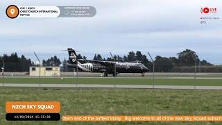 Air New Zealand All Blacks ATR Landing at Christchurch Airport.