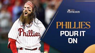 The Phillies offense keeps GOING OFF! (All 10 runs from their huge NLCS Game 2 win!)