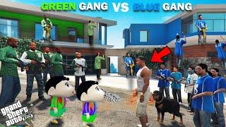 Franklin Blue Gang VS Shinchan Green Gang Base In GTA 5!